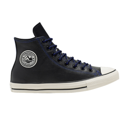 Кроссовки Converse Chuck Taylor All Star High Tumbled Leather 'Black Hyper Royal', черный 165959c | black/hyper royal/white