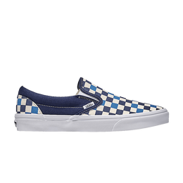 Кроссовки Vans Classic Slip-On 'Checkerboard - Navy Blue White', синий vn000d5pbx9 | navy blue/white