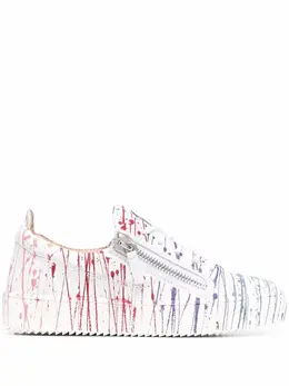Кроссовки Frankie с эффектом разбрызганной краски Giuseppe Zanotti, белый 16860654 | белый