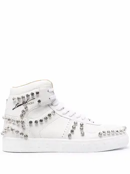 Высокие кроссовки с кристаллами Philipp Plein, белый 17353772 | белый