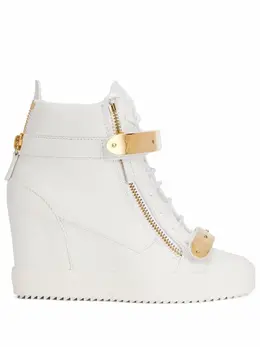 Кроссовки Coby на танкетке Giuseppe Zanotti, белый 17714030 | белый