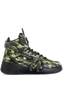 Высокие кроссовки Talon с камуфляжным принтом Giuseppe Zanotti, зеленый 18464855 | зеленый
