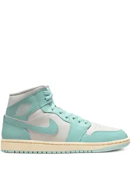 Кроссовки Air Jordan 1 Mid Sail/Light Dew/Muslin, зеленый 24591623 | зеленый