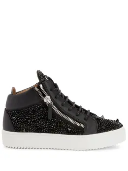 Кроссовки Kriss со стразами Giuseppe Zanotti, черный 18424269 | черный