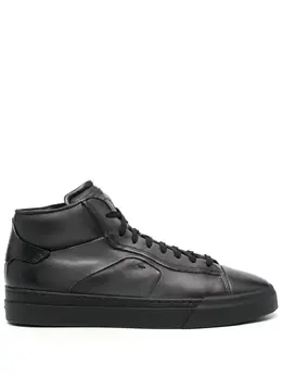 Высокие кеды на шнуровке Santoni, серый 18668833 | серый
