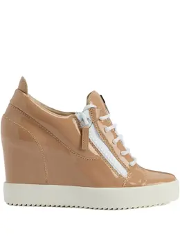 Лакированные кроссовки Addy Wedge Giuseppe Zanotti, нейтральный 30971881 | нейтральные цвета