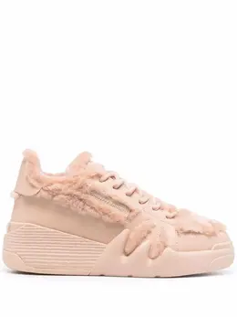 Высокие кроссовки с отделкой из овчины Giuseppe Zanotti, розовый 16919106 | розовый