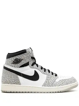 Кроссовки Air Jordan 1 High OG White Cement, серый 19552654 | серый