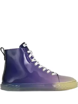 Блестящие кеды с эффектом градиента Giuseppe Zanotti, фиолетовый 16245427 | фиолетовый