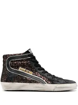 Высокие кеды Slide с блестками Golden Goose, черный 20320244 | черный