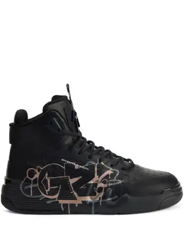 Кроссовки Talon с принтом граффити Giuseppe Zanotti, черный 20105098 | черный