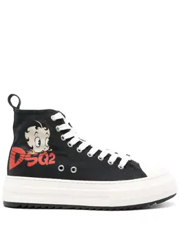 Кроссовки Betty Boop Berlin Dsquared2, черный 22500028 | черный