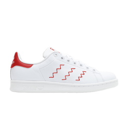 Кроссовки Adidas Wmns Stan Smith, белый s75138 | footwear white/footwear white/collegiate red