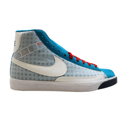Кроссовки Nike Wmns Blazer High 'Neo Turquoise', синий 317808 411 | neo turquoise/midnight navy-cement red