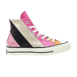 Кроссовки Converse Wmns Chuck 70 Hi 'Metallic Rainbow', розовый 565866c | pink/egret/multicolor