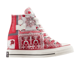 Кроссовки Converse Isabel Marant x Wmns Chuck 70 Wedge Platform High 'Red Bandana Scarf', красный a14802c | vanilla ice/red/black