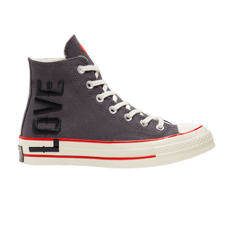 Кроссовки Converse Wmns Chuck 70 High 'Love Fearlessly', серый 567153c | thunder grey/university red/egret