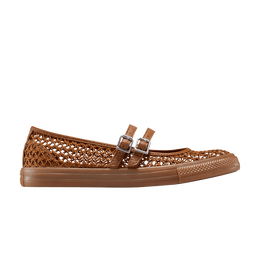 Кроссовки Converse Wmns Chuck Taylor All Star Dainty Mary Jane Knit 'Warm Tan', желто-коричневый a17481c | warm tan/gum dark honey/silver
