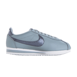 Кроссовки Nike Wmns Classic Cortez Premium 'Light Pumice', синий 905614 006 | light pumice/metallic cool grey-summit white-yellow