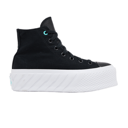 Кроссовки Converse Wmns Chuck Taylor All Star Lift 2X High 'Surface Fusion - Black', черный 571675c | black/electric aqua/white