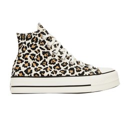 Кроссовки Converse Wmns Chuck Taylor All Star Lift High 'Leopard', коричневый 570915c | driftwood/light fawn/black