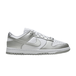 Кроссовки Nike Wmns Dunk Low 'Metallic Silver', серебряный fv1311 100 | white/metallic silver/blue joy