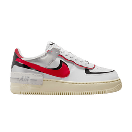 Кроссовки Nike Wmns Air Force 1 Shadow 'White Red Metallic Silver', белый fn6335 100 | white/gym red/black/metallic silver