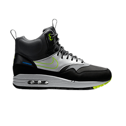 Кроссовки Nike Wmns Air Max 1 Mid Sneakerboot 'Black Volt', черный 685269 002 | black/anthracite/metallic silver/volt