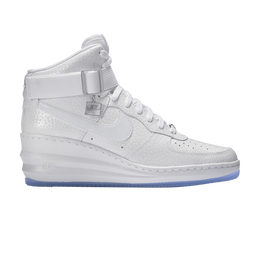 Кроссовки Nike Wmns Lunar Force 1 Sky High Premium 'Triple White', белый 654850 101 | white/white/white