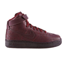 Кроссовки Nike Wmns Air Force 1 Hi FW Qs 'Shanghai', красный 704010 600 | deep burgundy/deep burgundy