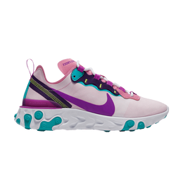 Кроссовки Nike Wmns React Element 55 'Magic Flamingo', фиолетовый bq2728 603 | magic flamingo/vivid purple/eggplant