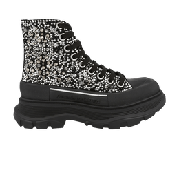 Кроссовки Alexander McQueen Alexander McQueen Wmns Tread Slick Boot 'Black Silver Crystal', черный 708091 wiba3 1081 | black/silver