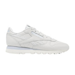 Кроссовки Reebok Wmns Classic Leather 'Floral Logo - Grey Pale Blue', серый 100074372 | pure grey/pale blue/chalk white