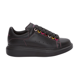 Кроссовки Alexander McQueen Alexander McQueen Wmns Oversized Sneaker 'Black Rainbow', черный 553770 whz4s 1312 | black/rainbow/multi-color