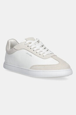 Кожаные кроссовки CUPSOLE LACE UP - LTH SUE MIX Calvin Klein, белый hw0hw02435 | biały
