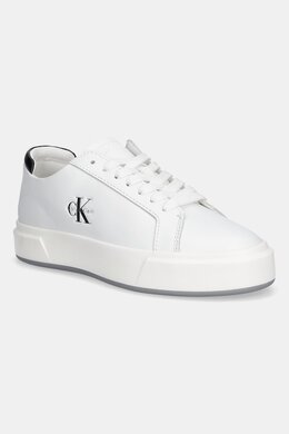 Кроссовки Basket Lace Up из кожи Calvin Klein, белый yw0yw01945 | biały