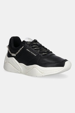 Кожаные кроссовки Armani Exchange, черный xw001617.af17443.mc005 | czarny