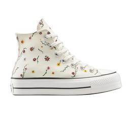 Кроссовки Converse Wmns Chuck Taylor All Star Lift Platform High 'Embroidered Blooms', кремовый a15536c | egret/vintage white/black