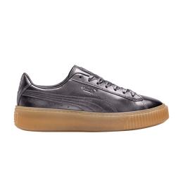 Кроссовки Puma Wmns Basket Platform Luxe 'Quiet Shade', серый 366687 01 | quiet shade/quiet shade
