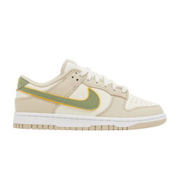Кроссовки Nike Wmns Dunk Low 'Pale Ivory Oil Green', кремовый fq6869 131 | pale ivory/oil green/white/laser orange/sanddrift