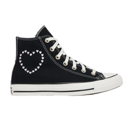 Кроссовки Converse Wmns Chuck Taylor All Star High 'Embroidered Hearts - Black', черный a01602c | black/vintage white/cherry blossom