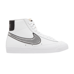 Кроссовки Nike Wmns Blazer Mid '77 Essential 'White Metallic Silver', белый dh0070 100 | white/metallic silver/black