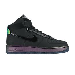 Кроссовки Nike Wmns Air Force 1 Hi Premium, черный 654440 007 | black/black-pure platinum-black