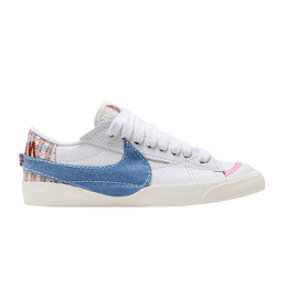 Кроссовки Nike Wmns Blazer Low '77 Jumbo 'Denim Swoosh', белый fj7741 141 | white/blue whisper/sail