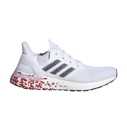 Кроссовки Adidas Wmns UltraBoost 20 'Digital Pixel - White Scarlet', белый eg0722 | cloud white/collegiate navy/scarlet