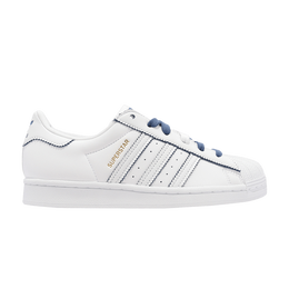 Кроссовки Adidas Wmns Superstar 'White Altered Blue', белый gx2012 | cloud white/altered blue/gold metallic