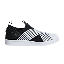 Кроссовки Adidas Wmns Superstar Slip-On 'Footwear White', черный d96703 | core black/footwear white/footwear white