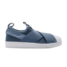 Кроссовки Adidas Wmns Superstar Slip-On 'Raw Grey', синий aq0869 | raw grey/raw grey/cloud white
