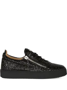 Кеды Frankie с блестками Giuseppe Zanotti, черный 16787998 | черный