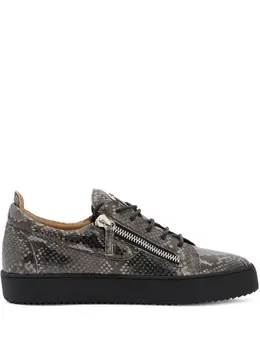 Кеды Frankie со змеиным принтом Giuseppe Zanotti, черный 18423388 | черный